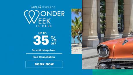 This week’s best deal: - 35% OFF at Meliá hotels in Cuba.